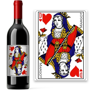 Bouteille Saint Amour Ou Bordeaux Avec Etiquette Jeu De Cartes