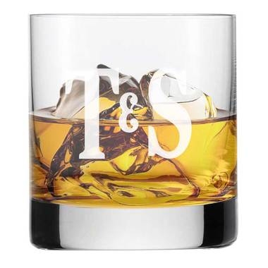 Verre à whisky personnalisé deux lettres Verre à whisky personnalisé deux lettres