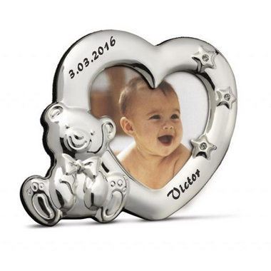 Cadre photo ourson coeur personnalisé Cadre photo ourson coeur personnalisé