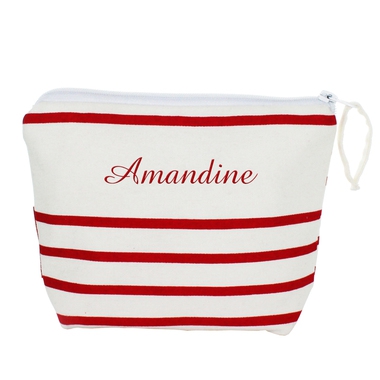 Trousse de toilette personnalisée marinière Trousse de toilette personnalisée marinière