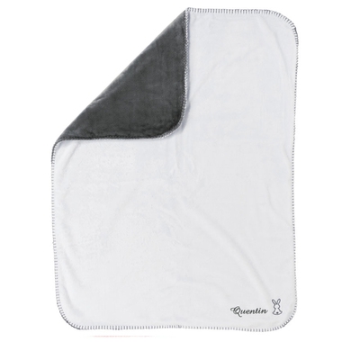 Plaid personnalisé bicolore tout doux gris Plaid personnalisé bicolore tout doux gris