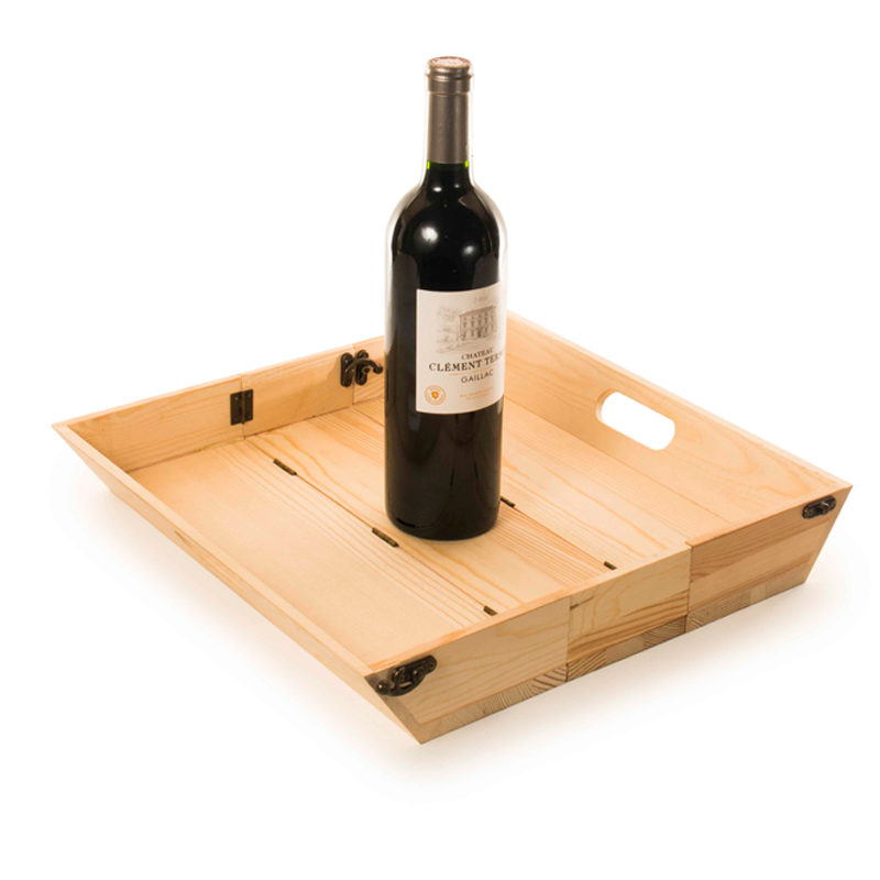 Coffret à vin plateau gravé 