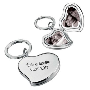 Porte-clés Love double photo Porte-clés Love double photo