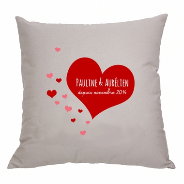 Coussin personnalisé Heart blanc Coussin personnalisé Heart blanc