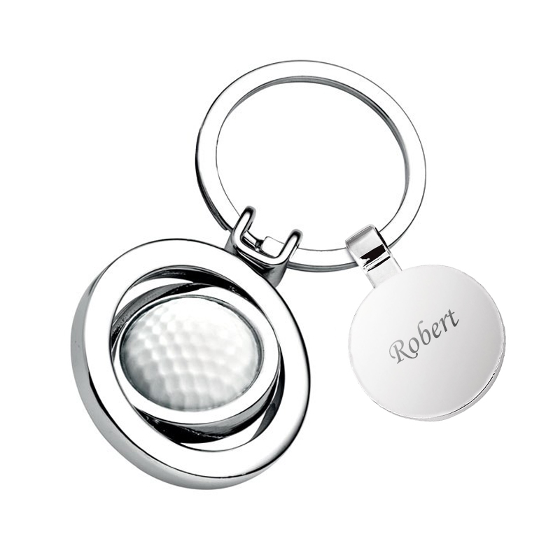 Porte-clés balle de golf médaille gravée