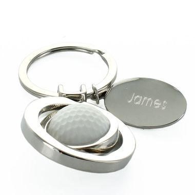 Porte-clés balle de golf gravé Porte-clés balle de golf gravé
