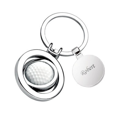 Porte-clés balle de golf médaille gravée Porte-clés balle de golf médaille gravée