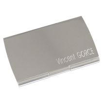 Etui cartes de visite en métal gravé 