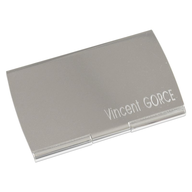 Etui cartes de visite en métal gravé 