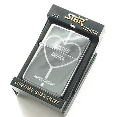 Briquet Star Love gravé Briquet Star Love gravé