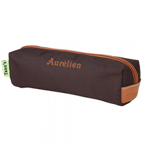 Trousse Tann's chocolat brodée 