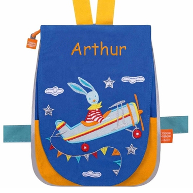 Sac à dos Lapin aviateur brodé Sac à dos Lapin aviateur brodé
