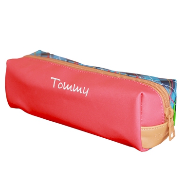Trousse Tann's rouge tartan brodée Trousse Tann's rouge tartan brodée