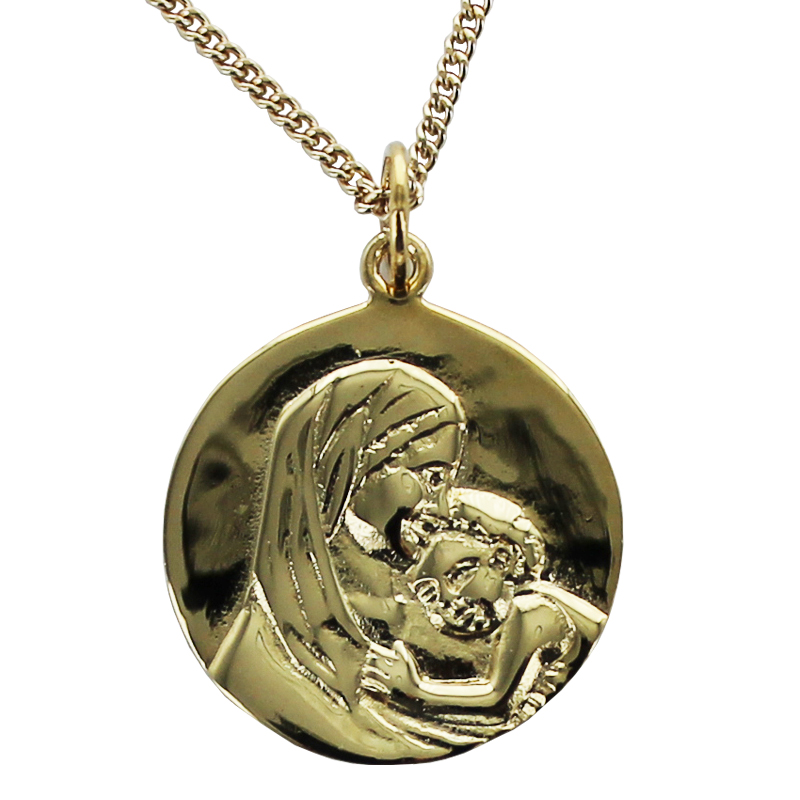 Médaille de baptême Madone gravée 