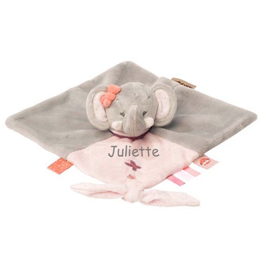 Doudou Nattou Adèle l'éléphant brodé prénom Doudou Nattou Adèle l'éléphant brodé prénom