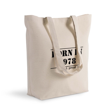 Sac shopping imprimé Anniversaire "Born in" Sac shopping imprimé Anniversaire "Born in"
