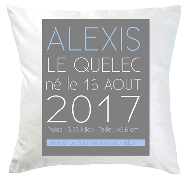 Coussin de naissance design personnalisé Coussin de naissance design personnalisé