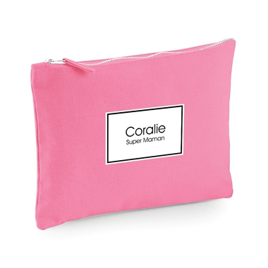 Pochette en coton personnalisable prénom