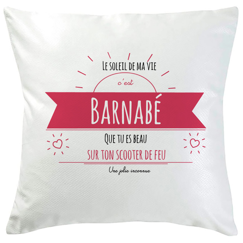 coussin message ensoleillé