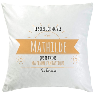 coussin ensoleillé message coussin ensoleillé message