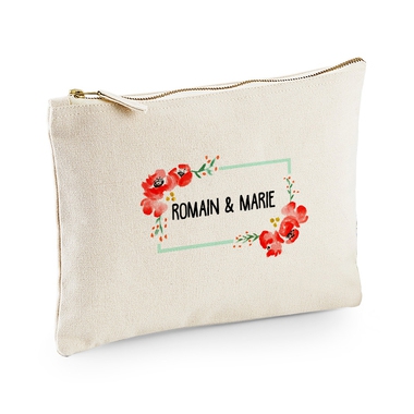 pochette cadre fleuri aquarelle personnalisee pochette cadre fleuri aquarelle personnalisee