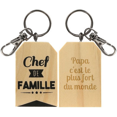 porte clés en bois chef de famille gravé porte clés en bois chef de famille gravé