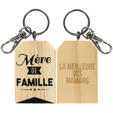 porte-cles en bois mere de famille grave porte-cles en bois mere de famille grave