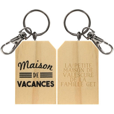porte-cles en bois maison de vacances grave porte-cles en bois maison de vacances grave
