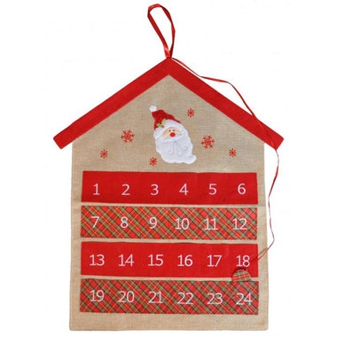Calendrier de l'Avent en lin personnalisé Calendrier de l'Avent en lin personnalisé