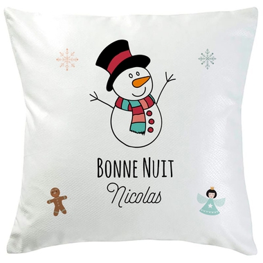 Coussin theme noel Bonhomme des neiges Coussin theme noel Bonhomme des neiges