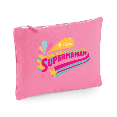 Pochette rose Super Maman Pochette rose Super Maman