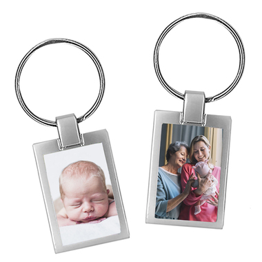 Porte-clé 2 photos recto verso personnalisé Porte-clé 2 photos recto verso personnalisé