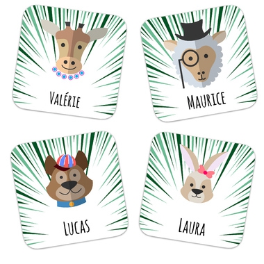 Sous-verre My Family Zoo Sous-verre My Family Zoo