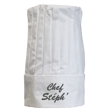 Toque blanche brodée Toque blanche brodée