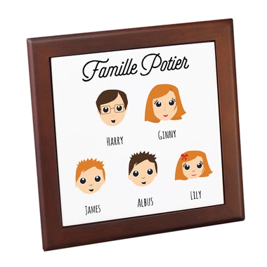 Dessous de plat personnalisé My Family Dessous de plat personnalisé My Family