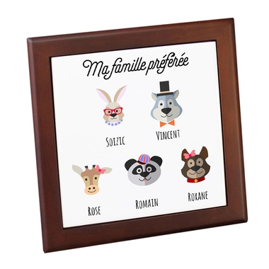 Dessous de plat personnalisé My Family Zoo Dessous de plat personnalisé My Family Zoo
