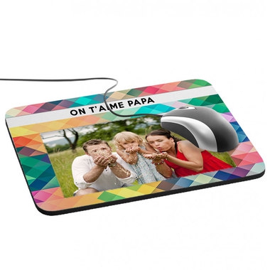 Tapis de souris personnalisé carrés multicolores Tapis de souris personnalisé carrés multicolores
