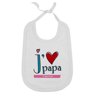 Bavoir bébé j'aime papa Bavoir bébé j'aime papa