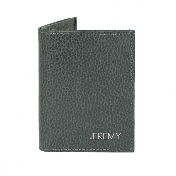 Porte cartes Slim en cuir personnalisé 6 cartes