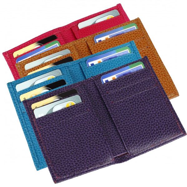Porte cartes Slim en cuir personnalisé 6 cartes