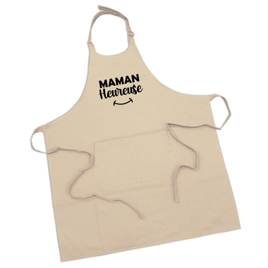 Tablier Maman heureuse beige Tablier Maman heureuse beige