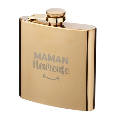 Flasque dorée Maman heureuse Flasque dorée Maman heureuse