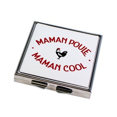 Miroir de poche Maman Poule Maman Cool plat Miroir de poche Maman Poule Maman Cool plat