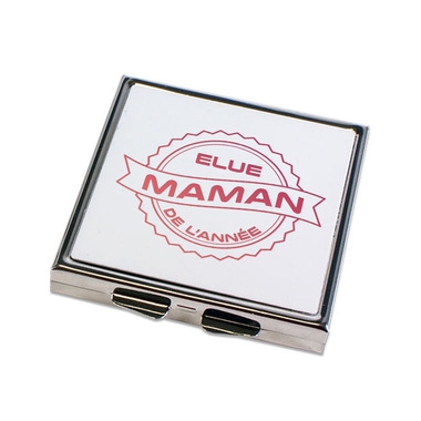 Miroir de poche Maman de l'année plat Miroir de poche Maman de l'année plat