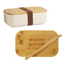 Lunchbox en Bambou Maman heureuse