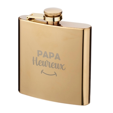 Flasque dorée Papa Heureux Flasque dorée Papa Heureux