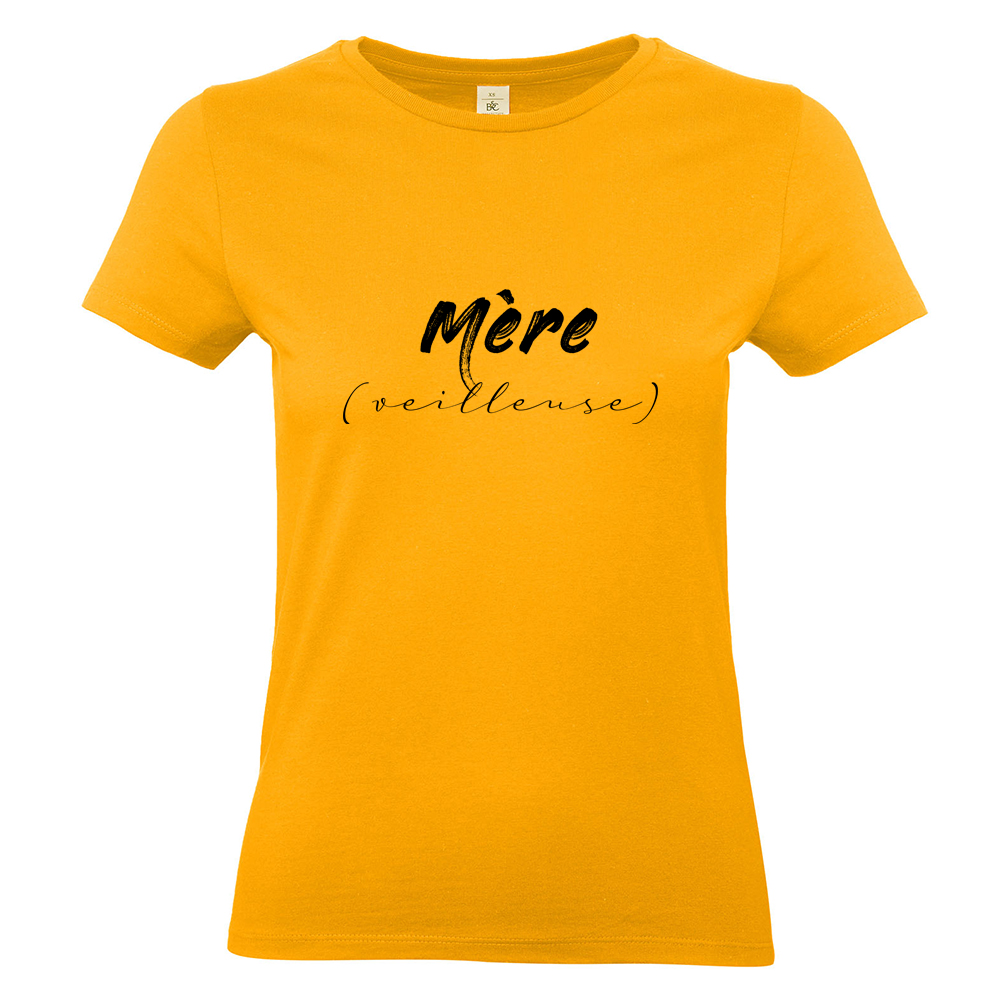 T-shirt femme abricot Mère (veilleuse)