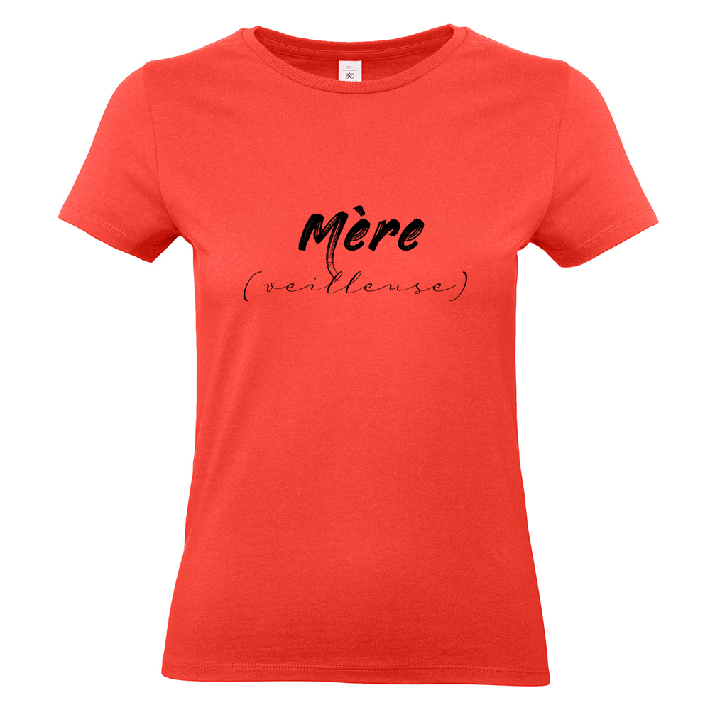 T-shirt femme corail Mère (veilleuse)