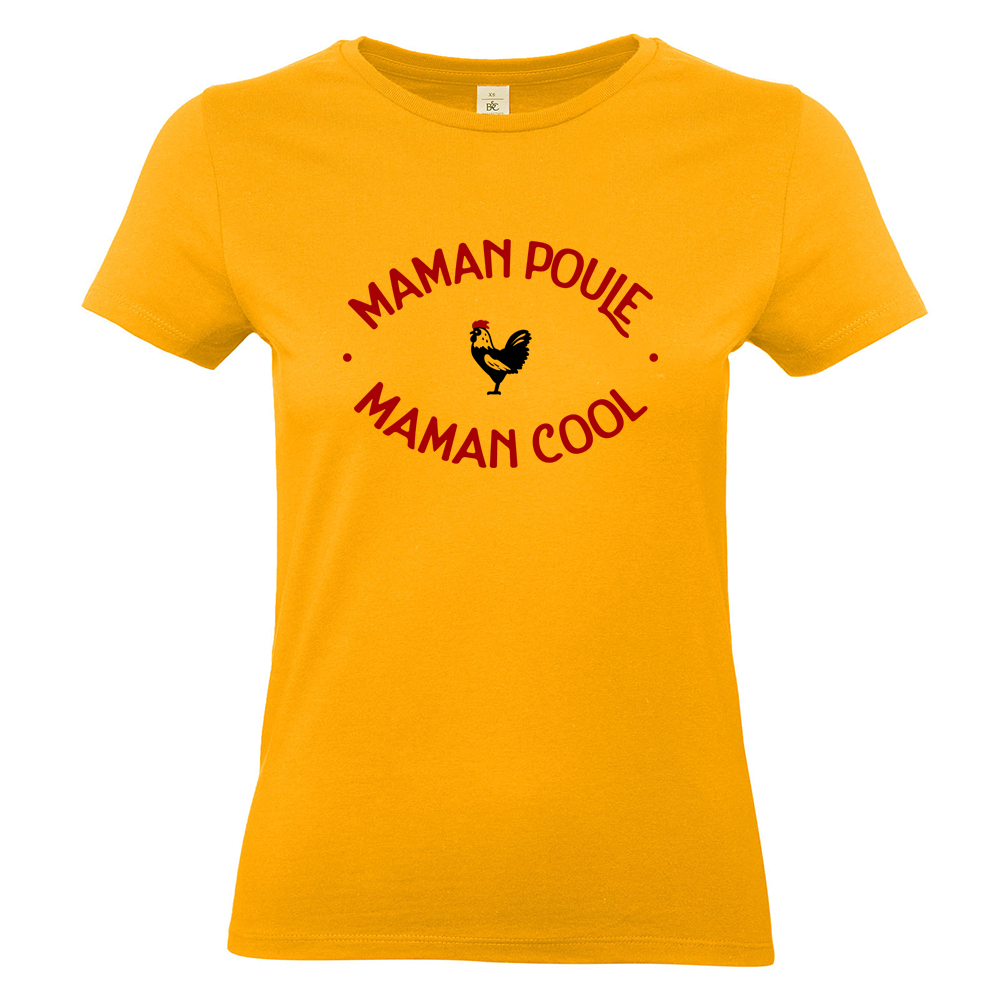 T-shirt femme abricot Maman Poule Maman Cool