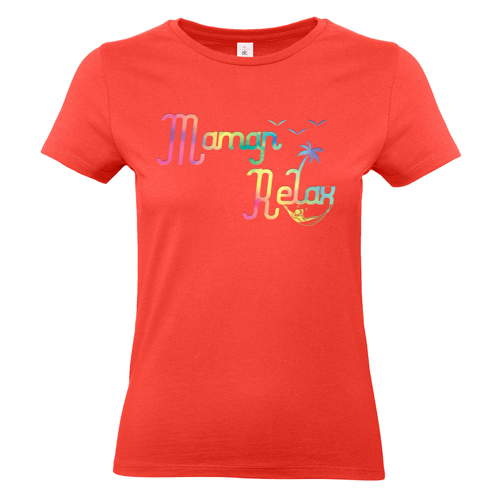 T-shirt femme corail Maman Relax
